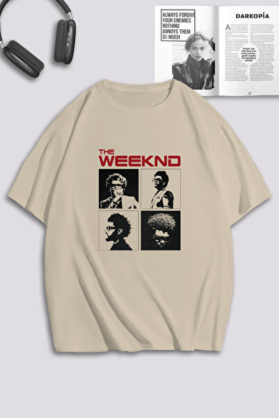 macklin Unisex Kadın Erkek The Weeknd Baskılı Özel Tasarım Oversize T-shirt