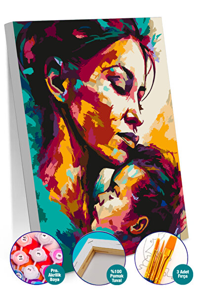 Picasso World Hobby Art Saysayılarla Boyama Numaralı Tuval Seti Fırça Boya Da...