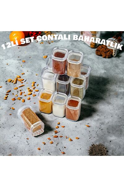 NY HOME 12 Pieces Spice Rack with Gasket and Gift Label