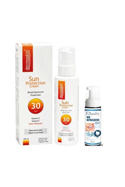 Dermoskin عامل حماية من الشمس SPF 30 100 مل - هدية تبييض الأسنان ورغوة
