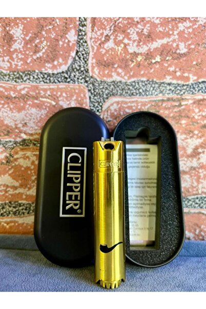 Clipper Orijinal Full Metal Taşlı Ve Gazlı Özel Kutulu Pipo Çakmağı