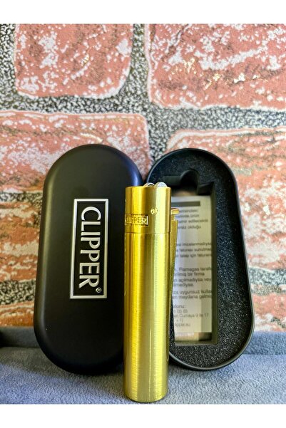 Clipper Orijinal Full Metal Taşlı Ve Gazlı Özel Kutulu Çakmak