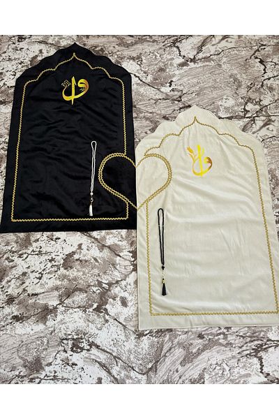 Evince Black-cream Heart Double Challenge 2 Pieces, Fiber, Velvet Fabric, 2 Pieces Rosary
