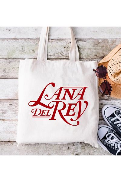 Cemira Geantă de umăr din pânză Lana Del Rey Design groasă și rezistentă la apă