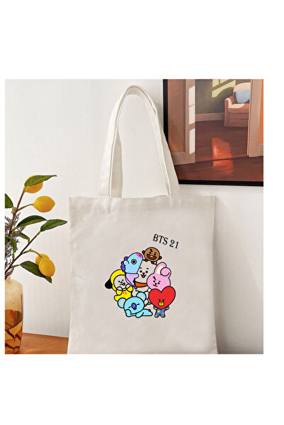 Cemira BTS K-POP, coreean Pop Design BTS 21 Tote Bag Geantă de stofa