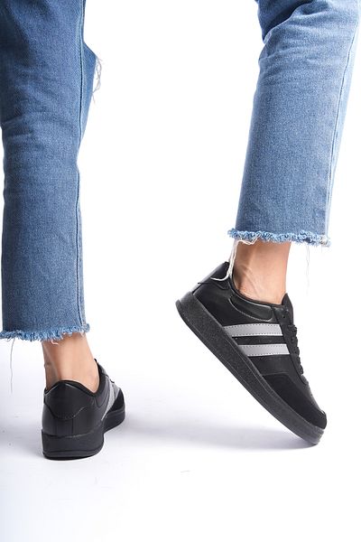 Moda Değirmeni Pantofi de damă negru-gri BG1147-101-0006