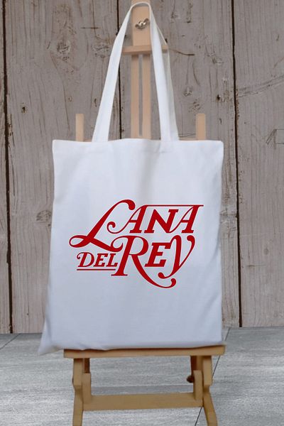 Cemira Geantă de umăr din pânză Lana Del Rey Design groasă și rezistentă la apă