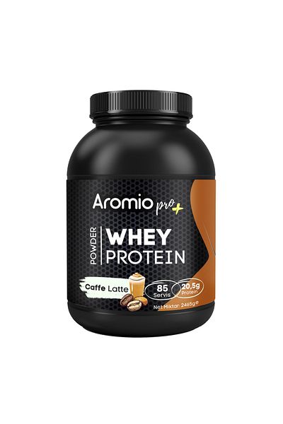 Aromio Pro+ Whey Protein - Caffe Latte Powder 85 Serve 2465g