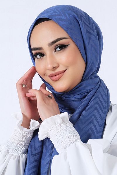 HAREM SCARF INDIGO Harem Scarf Lino Ζακάρ Σάλια