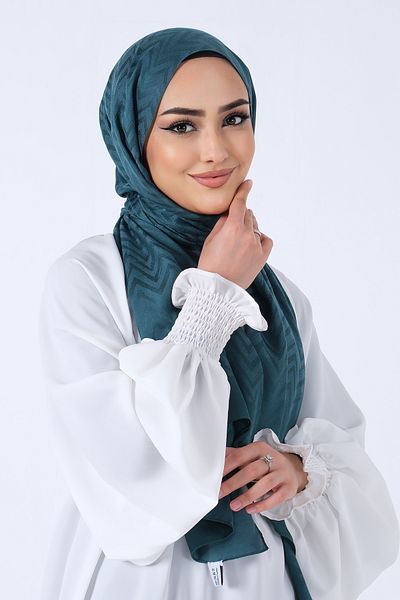 HAREM SCARF ΣΜΑΡΑΓΔΙΚΟ Χαρέμι ​​Σκαντζόχοιρο Lino Jacquard Σάλι