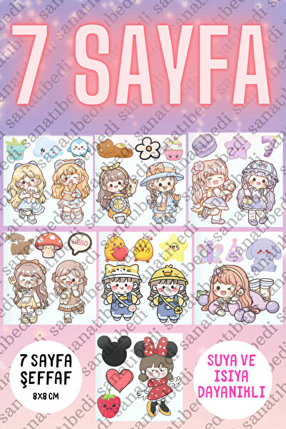 sanatıbedi 7 Foi Transparent Impermeabil Autocolant Drăguț - Autocolant Pentr...