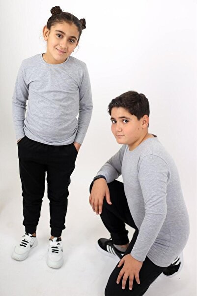 Çiggo Kids Unisex 4 τεμαχίων (κορίτσια-αγόρια) Απλό βαμβακερό μακρυμάνικο Badi