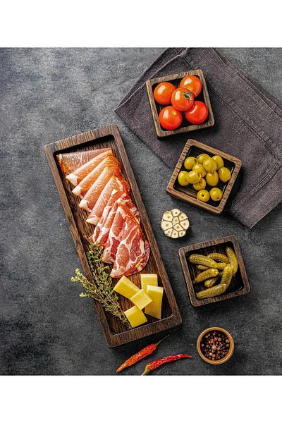 Esci Design Wooden Breakfast Presentation - Sushi Presentation - Breakfast Plate - Wooden Presentation Plate - Wooden Breakfast