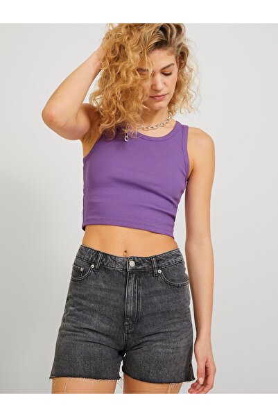 JJXX Klasik Yaka Kadın Crop Tişört 12200401