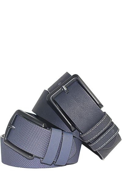 Arkem Men's Belt, Set of 2 Belt 4 cm for Canvas and Jeans, Belt, Leather Pattern