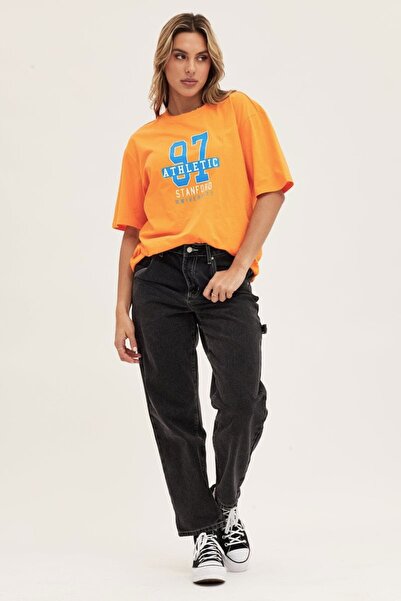 GYES Πορτοκαλί μπλουζάκι 97 Athletic Women's Regular Fit Crew Neck