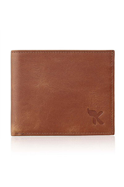 Karalı Deri Erkek Cüzdanı - El Yapımı Hakiki Crazy Deri, Yüksek Kapasiteli El...