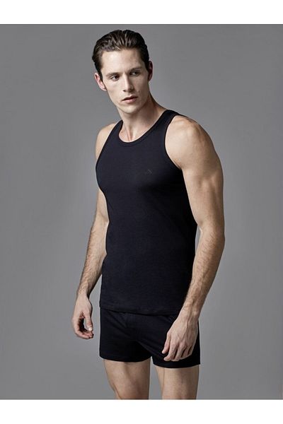 Kom Henry Strappy 2-Piece Basic Men's Tank Top Black