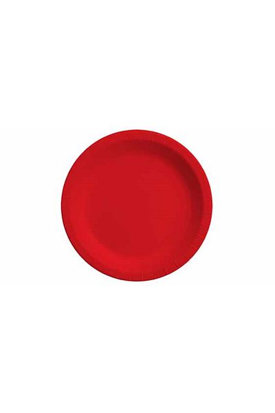 BalonEvi RED PASTEL COLOR 8-PACK PLATE