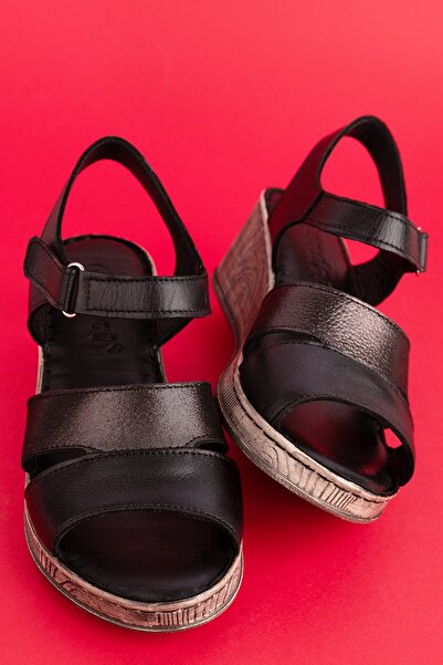 Gondol Γνήσιο δέρμα με σφήνα τακούνι Μαλακή σόλα Άνετα σανδάλια Irm.03