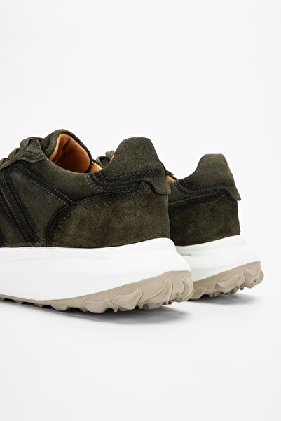 Valmenti Ανδρικά αθλητικά παπούτσια & αθλητικά παπούτσια από γνήσιο δέρμα από γνήσιο δέρμα χακί σουέντ