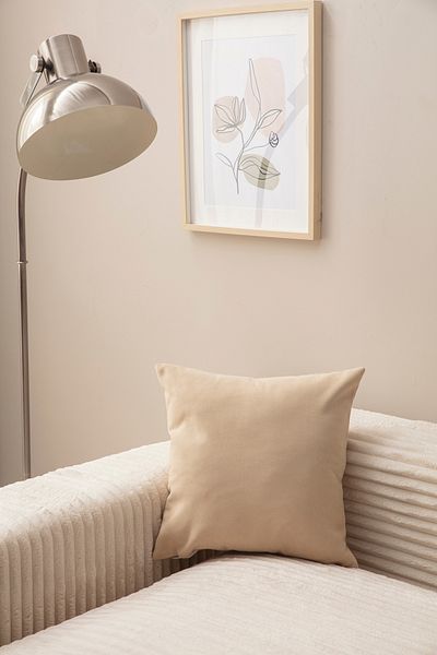 BUGİ HOME COLLECTİON ΜΟΝΟΧΡΩΜΑ ΜΟΝΟ ΜΑΞΙΛΑΡΟΘΗΚΗ ΜΠΕΖ ΧΡΩΜΑ 43Χ43