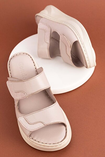 Gondol Hakiki Deri Anatomik Yumuşak Taban Terlik Irm.34