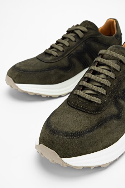 Valmenti Ανδρικά αθλητικά παπούτσια & αθλητικά παπούτσια από γνήσιο δέρμα από γνήσιο δέρμα χακί σουέντ