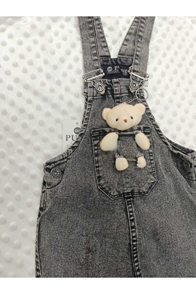 PUBA KİDS Kız Çocuk kot bahçıvan tulum