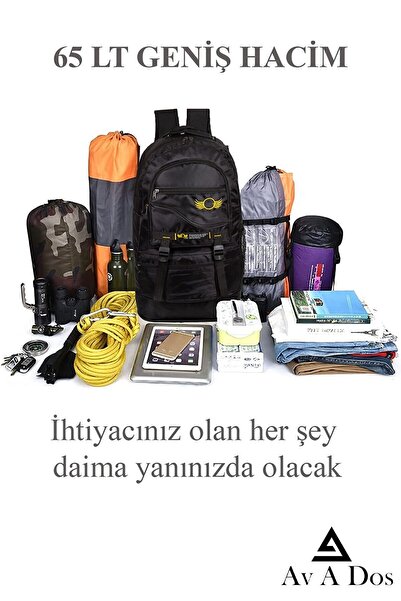 AVCA Orijinal Körüklü Ortopedik Konfor Çok Gözlü Gezi Seyahat Yürüyüş Dağcı Kamp Spor Sırt Çantası