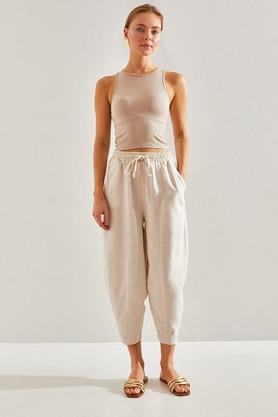 Bianco Lucci Women's Elastic Waist Trousers