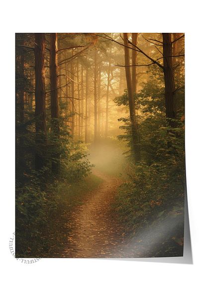 Postifull Forest No:32 Αφίσα με τυπωμένη φωτογραφία χωρίς πλαίσιο - Διακόσμηση τοίχου σαλονιού, κουζίνας, σαλονιού και αίθουσας