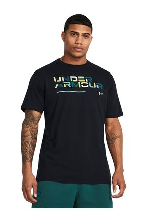Under Armour Siyah Erkek Bisiklet Yaka Bol Kesim T Shirt 1382829 001 UA Colorblock Wordmark Fiyat Yorumlar Trendyol