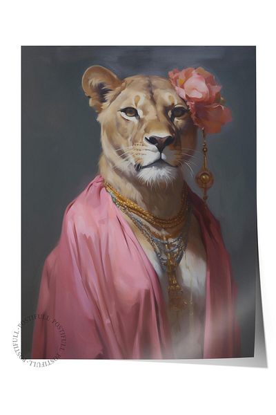 Postifull Frameless Poster, Animals & Safari Painting No:22, Hd Photo, Living Room, Kitchen Wall Decor Poster