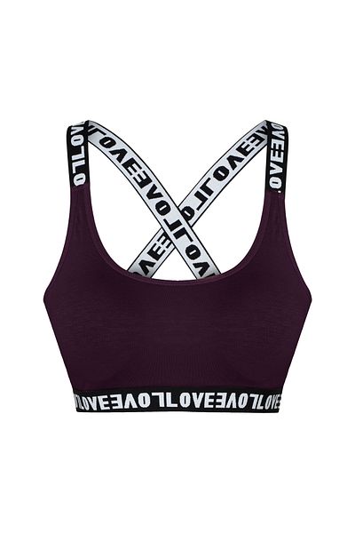 HNX Cotton LOVE Rubber Women's Sports Bustier 3-Piece