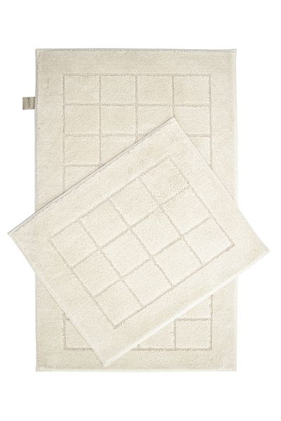 Confetti Ccl Uni 17725 - Natural-Ecru Bath Mat, 57X100 and 50X57 Set of Two