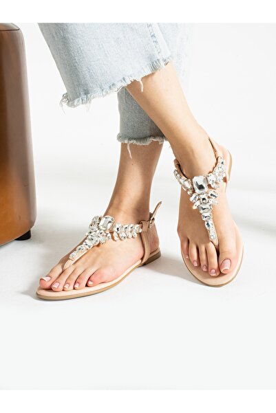 Alemdar Shoes OLIVIA Nute Stone Detail Women's Sandals