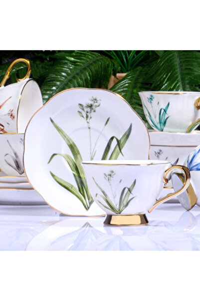 Kosova Porselen 6'lı Fincan Takımı - Flower