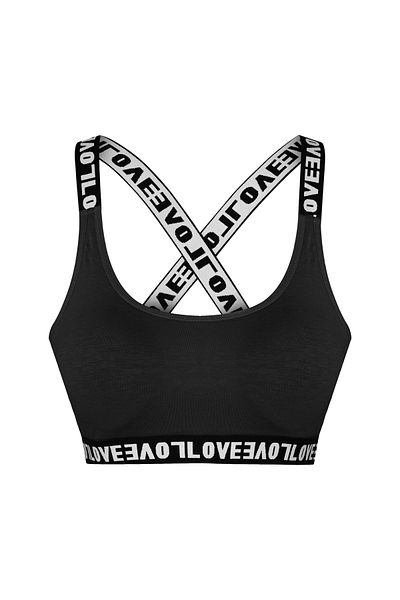 HNX Cotton LOVE Rubber Women's Sports Bustier 3-Piece