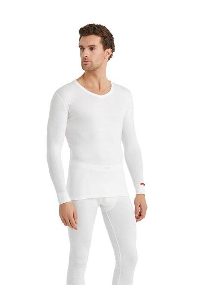 Blackspade Θερμικά ενεργοποιημένο Unisex T-Shirt με λαιμόκοψη μακρύ Slv. Λευκό 2 Θερμικό