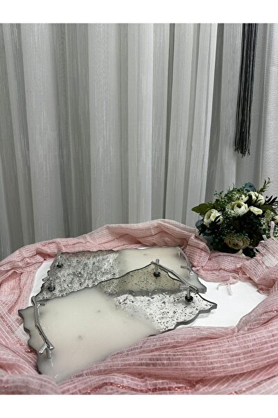 filiz kına NİŞAN TEPSİSİ,DAMAT TEPSİSİ,SUNUM TEPSİSİ 2 PARÇA EPOKSİ DİKDÖRTGE...