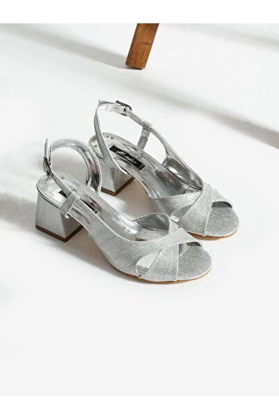 Alemdar Shoes TATİ Silver Glitter Women's Evening Dress Shoes