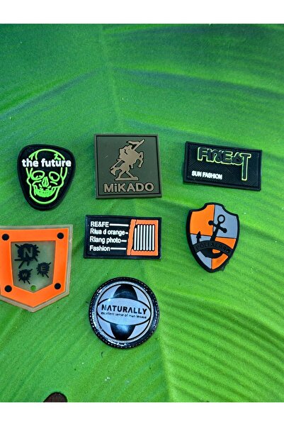 Gönülden Tasarım 4X4 CM 7 bucăți de plasture din silicon pentru cusut, accesorii pentru genți de îmbrăcăminte