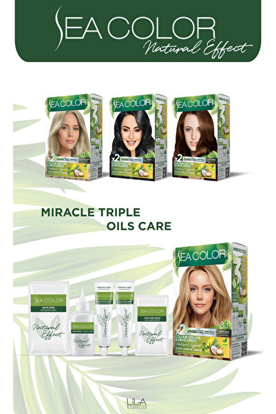 Sea Color Amonyaksız, Vegan, Doğal, Besleyici Kalıcı Saç Boyası%100 Beyaz Kapama (1 PAKET 2 x 50 ML)