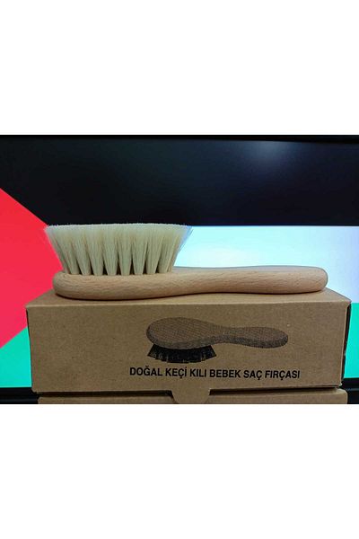 ManamaBaby Baby Set of 2, Natural Goat Hair Baby Hair Brush and Baby Comb