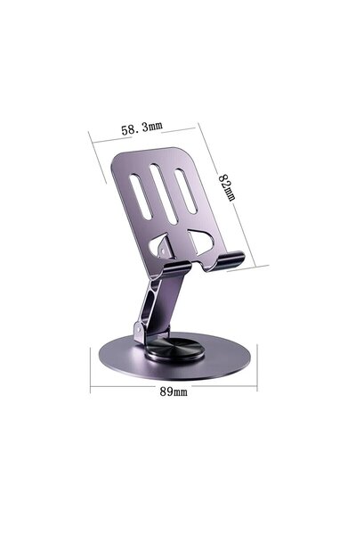 Fogy Μεταλλική αναδιπλούμενη ρυθμιζόμενη βάση 360 περιστροφής για tablet και τηλέφωνο (βαθύ μωβ)