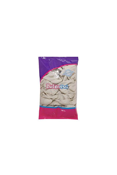 BalonEvi 12'' inch WHITE COLOR 100 Balloon