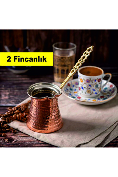 KAVELE El Dövme Maraş Bakır Cezve, Kahve Cezvesi, Kahve Pişirme Cezvesi - 2 K...