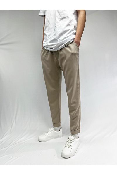 Offbeat Men's regular fit double leg jogger pants with elastic waist and side and back pockets