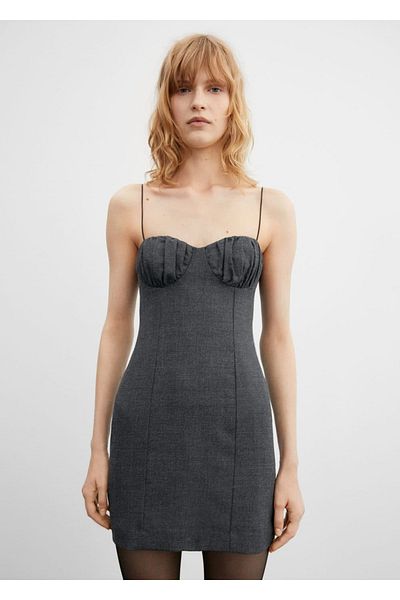 MANGO Woman Βαθύ Χαμηλό Φόρεμα
